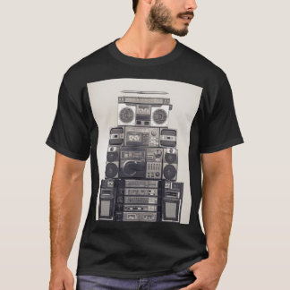 T-shirt Motif des enregistreurs de cassettes des années 80