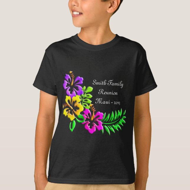 T-shirt Motif d'Hibiscus tropical (Devant)