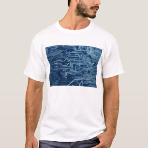 T-shirt motif d'ordinateur de carte de circuits électroniq