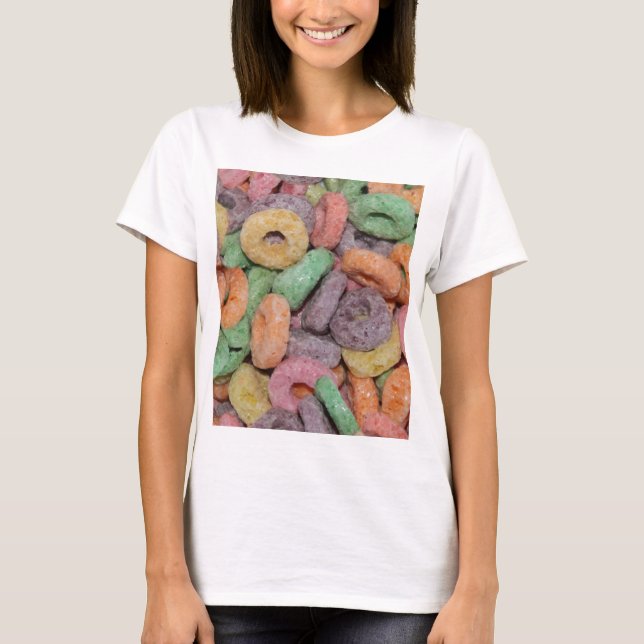 T-shirt Motif drôle de nourriture de céréale d'amusement (Devant)