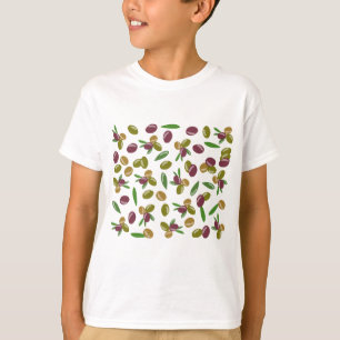 T-shirt Motif Feuille d'olive et d'olive rustique