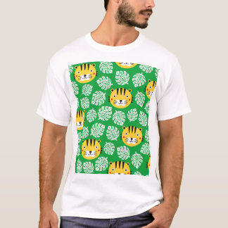 T-shirt Motif Feuille tropical Tiger Kid