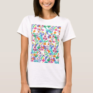 T-shirt Motif floral exotique coloré