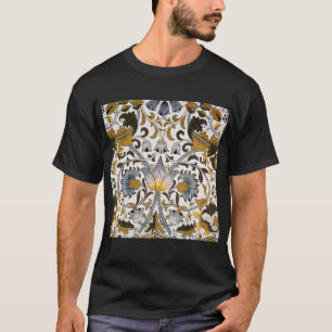 T-shirt Motif floral William Morris Lodden : bleu or