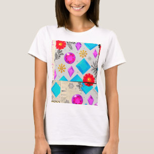 T-shirt Motif Gemme de Rêve – Série Lumière Rose Bleu