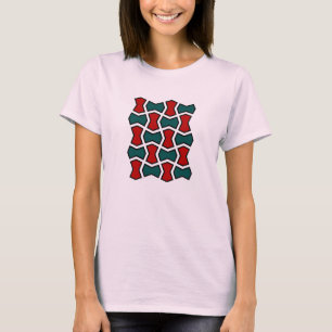 T-shirt Motif géométrique de Cravate rouge rouge vert Orie