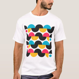 T-shirt Motif géométrique multicouleur