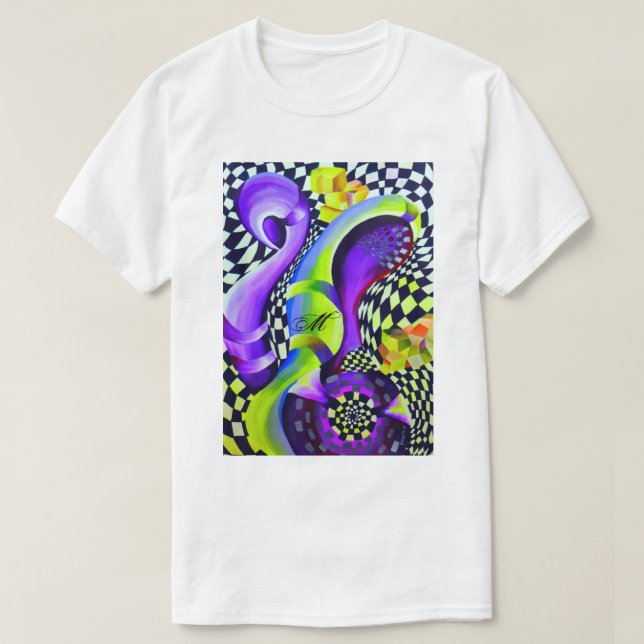 T-shirt motif géométrique rétro des années 80 (Design devant)