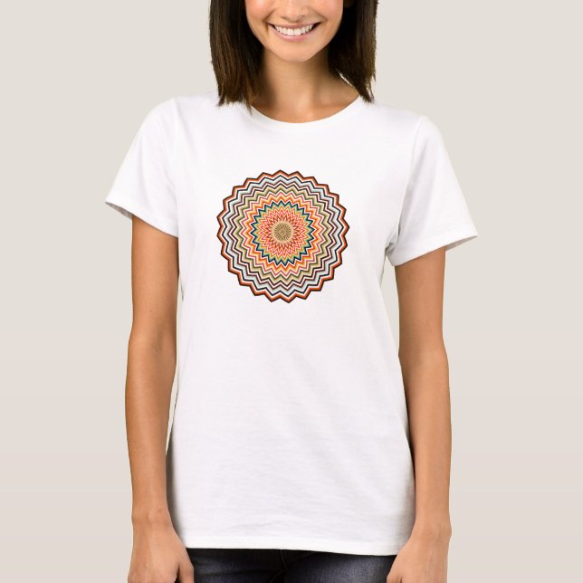 T-shirt Motif Mandala Zigzag (Devant)