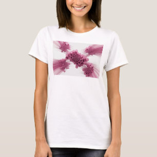 T-shirt Motif nid d'abeille HEXAGONAL Rose élégant