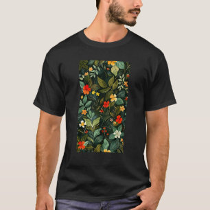 T-shirt Motif Olive Tropical Floral Feuilles botaniques