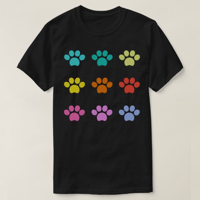 T-shirt Motif Paw coloré (Design devant)