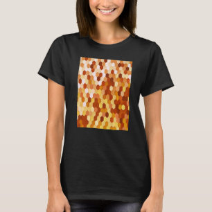 T-shirt Motif peigne en moutarde couleur miel Hexagon