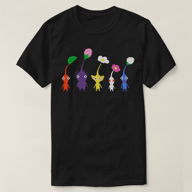 T-shirt motif pikmin mignon bleu (Design devant)