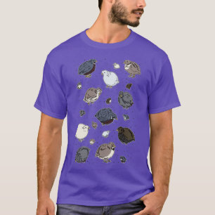T-shirt Motif Quail Bouton