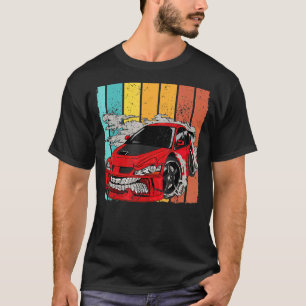 T-shirt Motif racecar de conduite rétroactive vintage