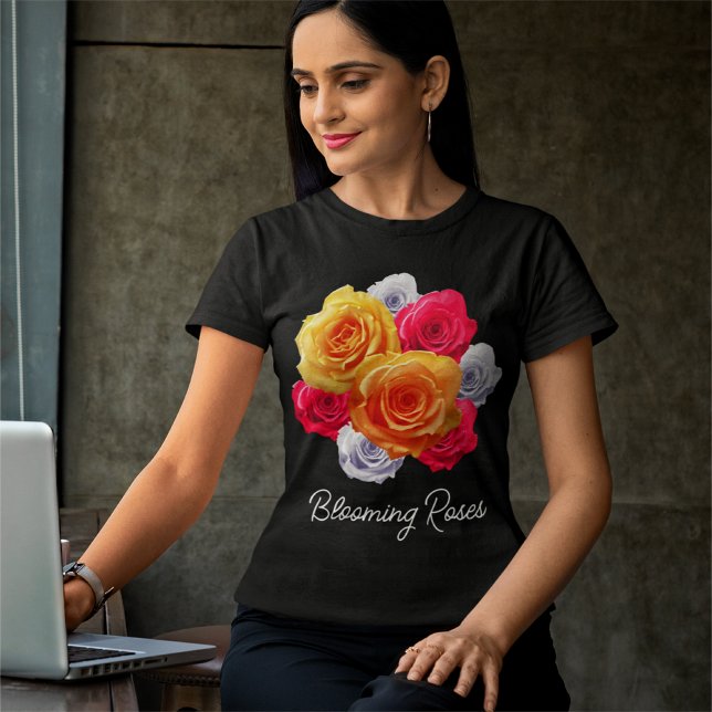 T-shirt Motif Rose en fleurs (Créateur téléchargé)