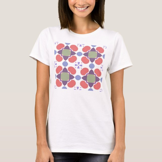 T-shirt motif rouge de pomme (Devant)