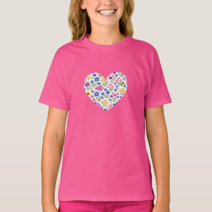 T-shirt Motif sans couture de fleurs sauvages minimaliste