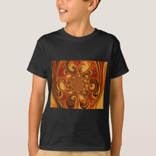 T-shirt Motif tourbillonnant : Tons d'orange, Brown et ver