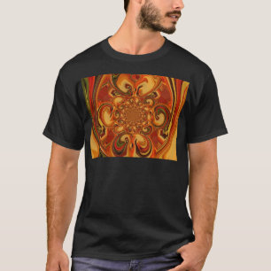 T-shirt Motif tourbillonnant : Tons d'orange, Brown et ver