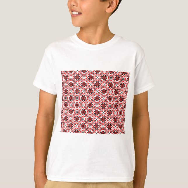 T-shirt motif traditionnel roumain de costume ethnique (Devant)