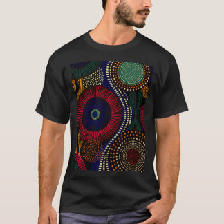 T-shirt Motif Tribal Africain En Ton Coloré