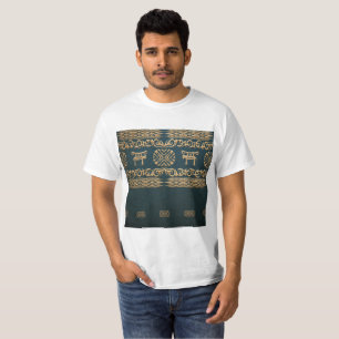 T-shirt motif tribal africain ethnique