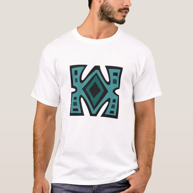 T-shirt motif tribal géométrique d'Afrique Abstraite (Devant)