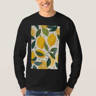 T-shirt Motif vintage Art Lemon Fruit Aquarelle 3