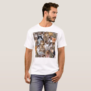 T-shirt Motif Visages de chat
