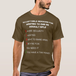 T-shirt Motifs De Désir D'Un Fusil D'Assaut Fusil Amusant