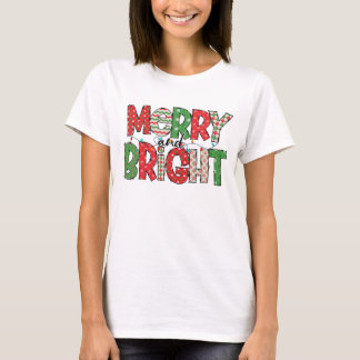 T-shirt Motifs De Noël Joyeux Et Coloré