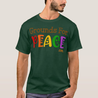 T-shirt Motifs De Paix Arc-En-Ciel Terrains De Café Art