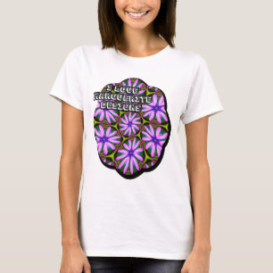 T-shirt Motifs marguerite violet