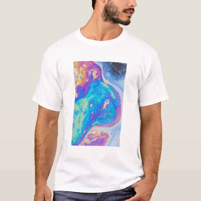 T-shirt motifs pétroliers colorés, Canada (Devant)