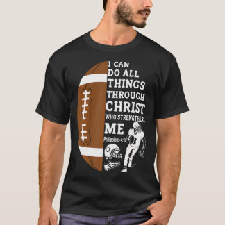 T-shirt Motivation Bible Verse Cadeaux Chrétiens Football