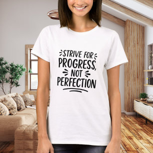 T-shirt Motivation de citation en noir blanc
