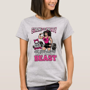 T-shirt Motivation de fitness pour femmes fortes et jolies