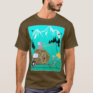 T-SHIRT MOTIVATION DE FROMAGE MICE CAMPER VÉLO TOUR MONTAG