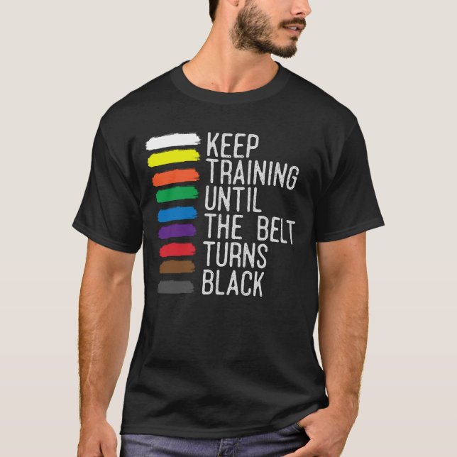 T-shirt Motivation de la ceinture noire Taekwondo Jiu Jits (Devant)