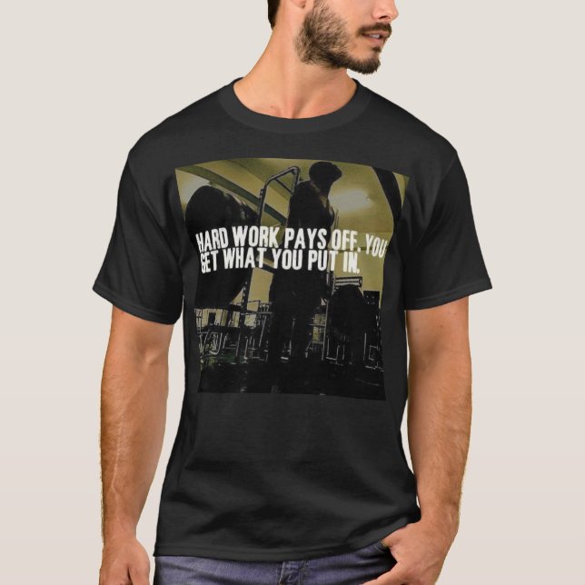 T-shirt Motivation de l'entraînement - Le travail dur coût (Devant)