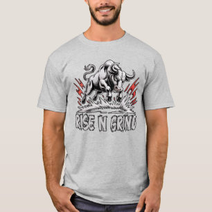 T-shirt Motivation de salle de sport Montez et Bossez