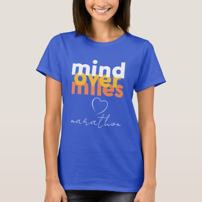 T-shirt Motivation mentale avec typographie jaune et blanc (Devant)