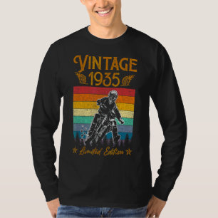 T-shirt Moto 87e anniversaire Hommes Vintage 1935 Biker Mo