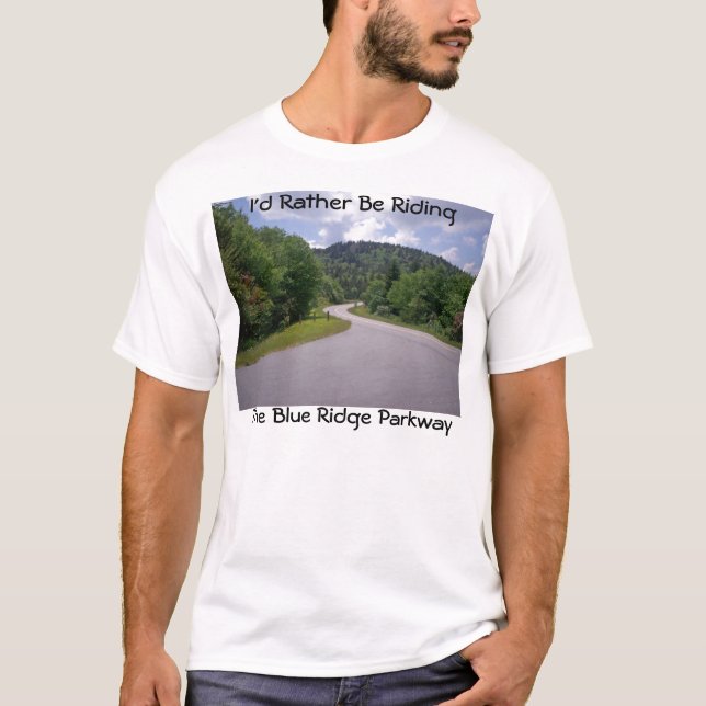 T-shirt Moto bleue de route express de Ridge (Devant)