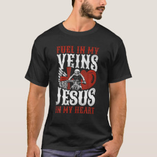 T-shirt Moto classique Biker Jésus foi Christian Fue