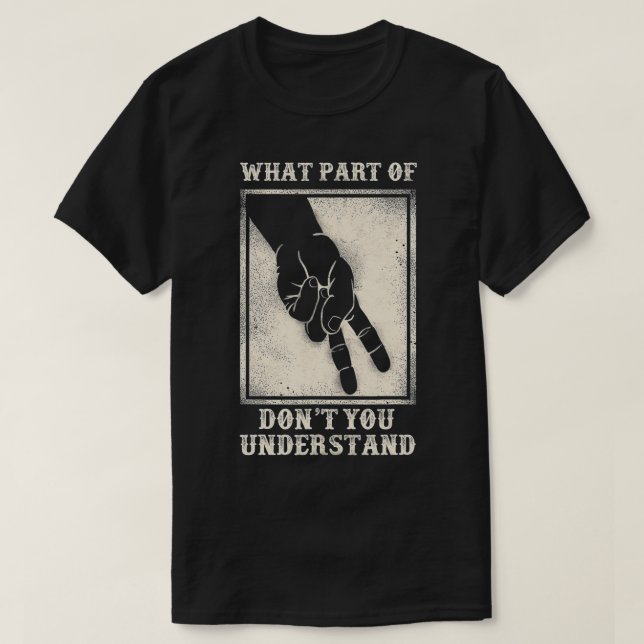 T-shirt Moto Classique Ne Comprend Pas Deux Fing (Design devant)