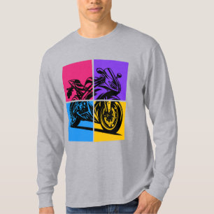 T-shirt Moto de sport Pop Art