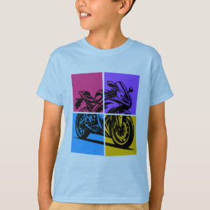 T-shirt Moto de sport Pop Art